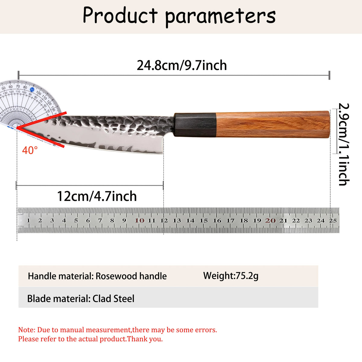 Handmade Forged 12" Kiritsuke Chef Knife – Stainless Steel Chef's Knife Axl