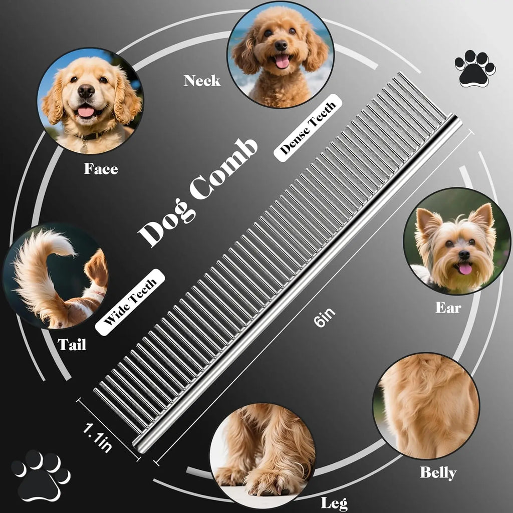 4-in-1 Dog & Cat Grooming Scissors Set – Straight, Curved & Thinning Pet Grooming Scissors Axl