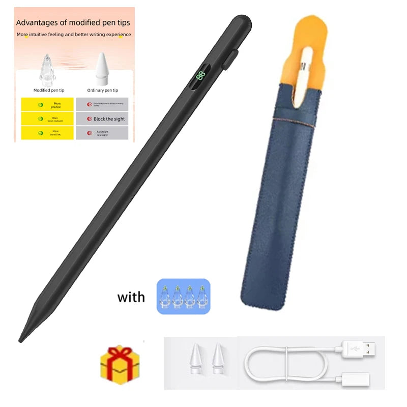 P+7 Active Stylus Pen for iPad – 4 Tips & Battery Display Active Stylus Pen Axl B 4tips bluebag