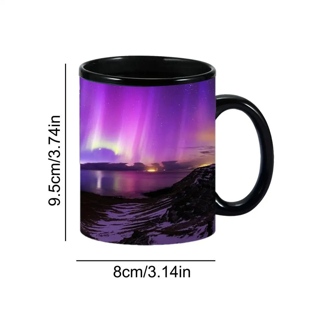 Northern Lights Heat Changing Magic Mug – 350ml Ceramic Colour Changing Mug Axl B 350ml