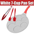 7-Cup Nonstick Mini Pancake & Egg Pan | Gas Stove Skillet Nonstick Egg Pan Axl White 7-Cup Pan Set