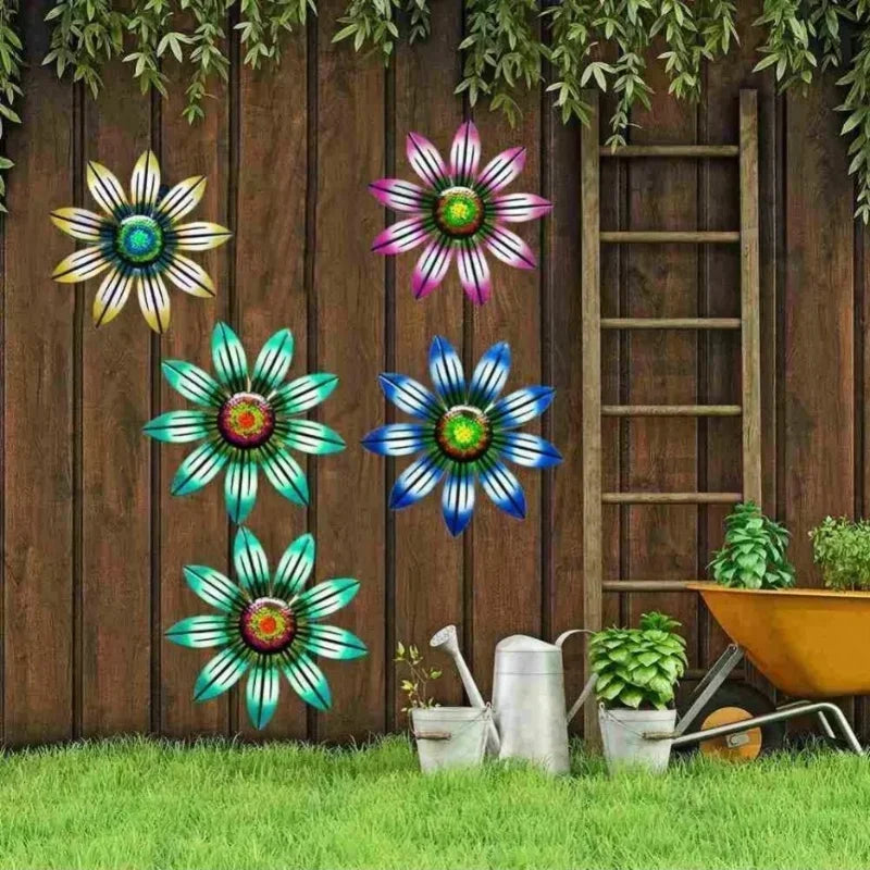 Metal Flower Wall Art Sculpture – Indoor & Outdoor Hanging Decor Wall Art Sculpture Axl