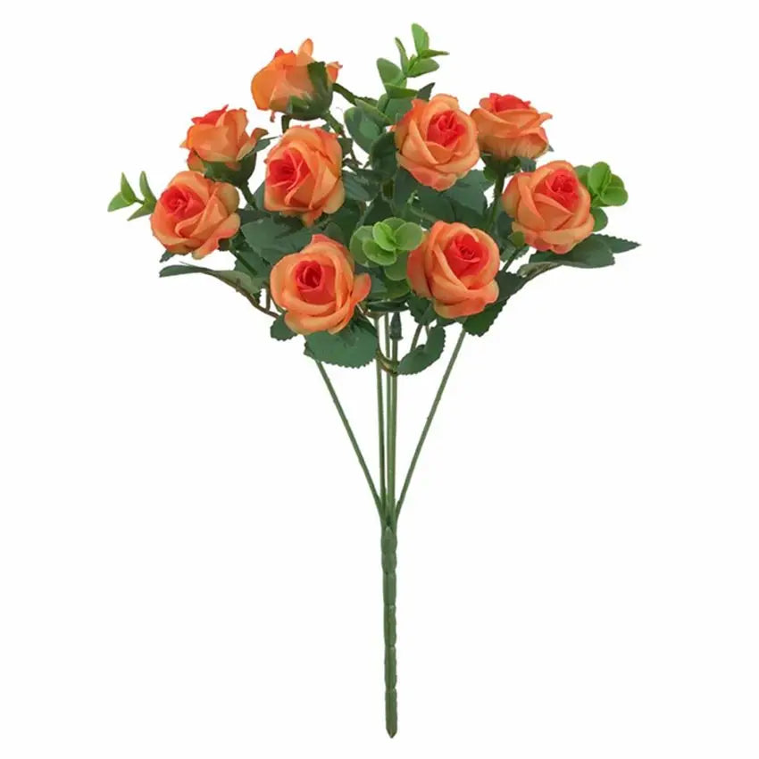 10-Head Silk Rose Bouquet – Artificial Flowers for Home Decor Artificial Flower Bouquet Axl 5