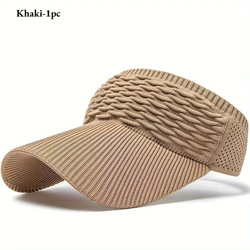 Women's Knitted Wide Brim Sun Hat – Breathable Beach Cap Women's Sun Hat Axl Khaki-1pc