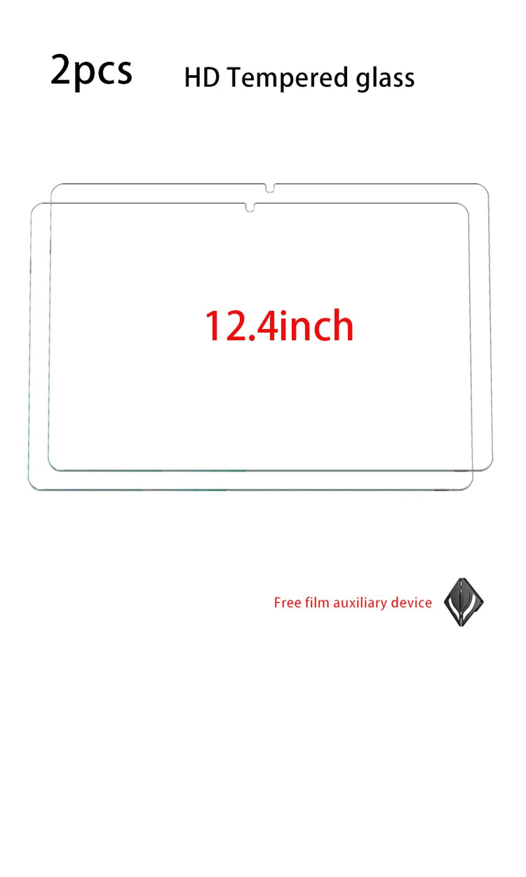 2-Pack Tempered Glass Screen Protector Samsung Galaxy Tab 12.4" Tablet Screen Protector Axl