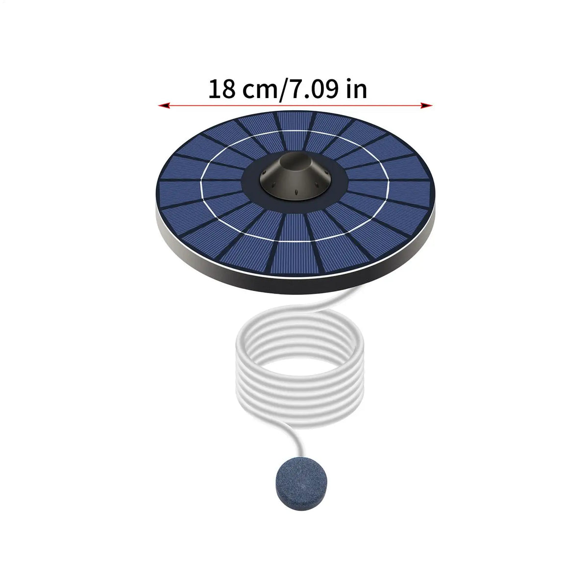 Solar Floating Pond Aerator Kit – 2.5W Air Pump & 1.5M Hose Solar Pond Aerator Axl