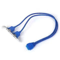 Dual USB 3.0 Front Panel Header Adapter 20-Pin Bracket Cable USB Header Adapter Axl bule-1PCS