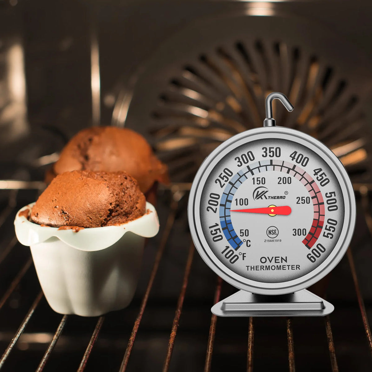 Stainless Steel Oven Thermometer – 2.75" Dial BBQ & Baking Oven Thermometer Axl