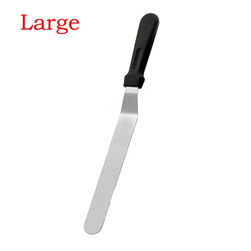 Stainless Steel Cake Scraper Spatula – 6, 8 & 10 Inch Cake Scraper Spatula Axl 1pc large