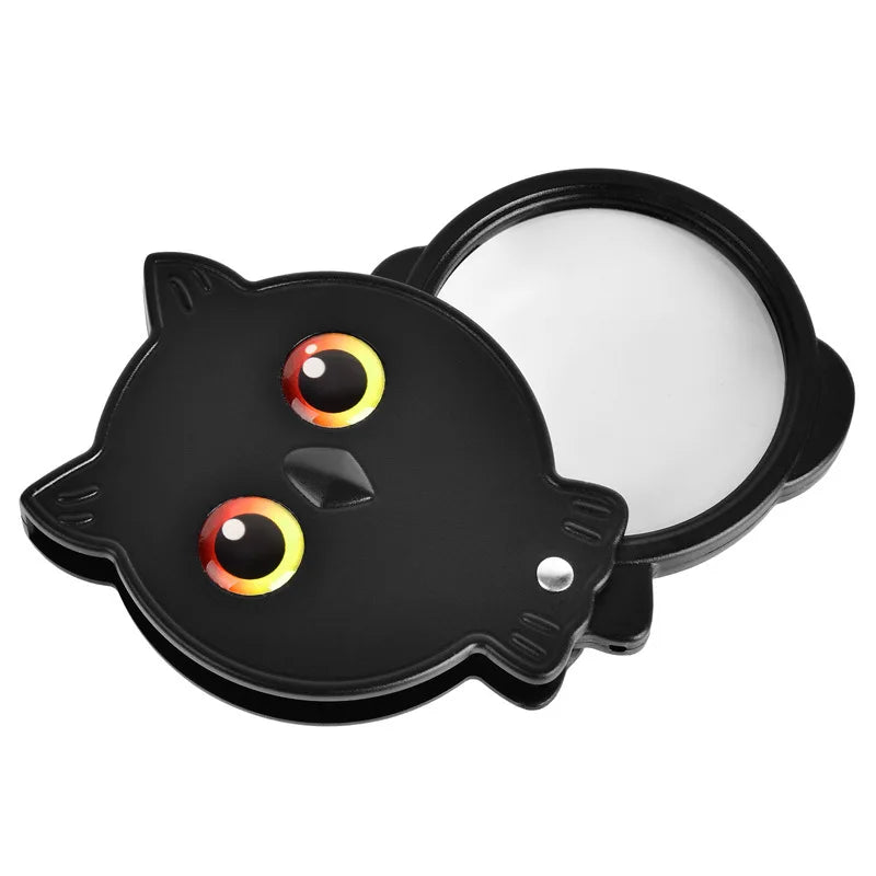 Owl 8X Folding Magnifying Glass – Portable Pocket Loupe & Lanyard Pocket Magnifying Glass Axl