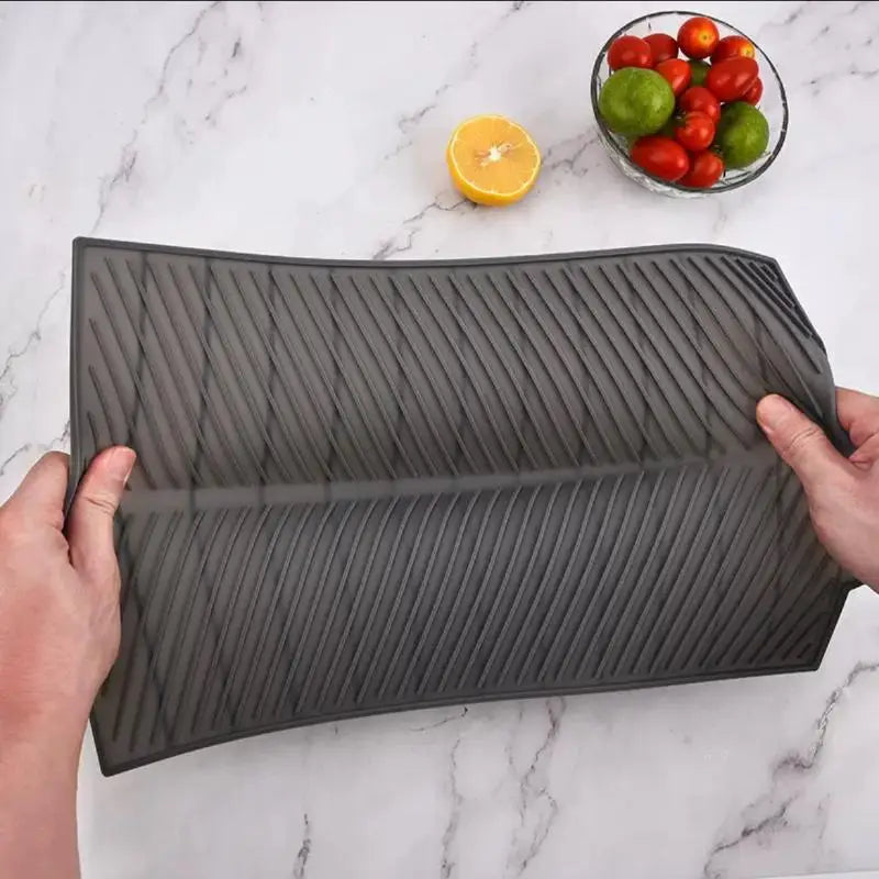 Silicone Dish Drying Mat – Non-Slip Heat-Resistant Kitchen Pad Silicone Drying Mat Axl