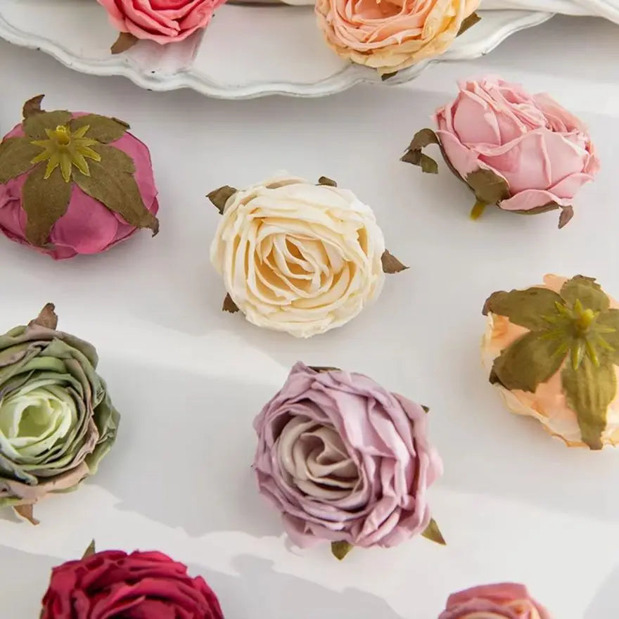 Silk Burned Edge Roses – Artificial Flowers for Wedding Décor Artificial Flowers Axl