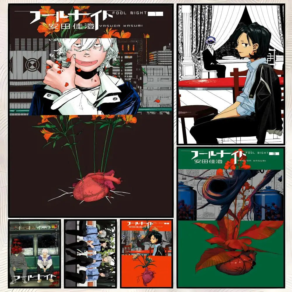 Manga F-Fool Night Self-Stick HD Wall Art Poster | Waterproof Wall Art Poster Axl