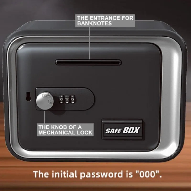 Password Lock Piggy Bank – Large Money Box with Key | 4 Colors Password Lock Money Box Axl