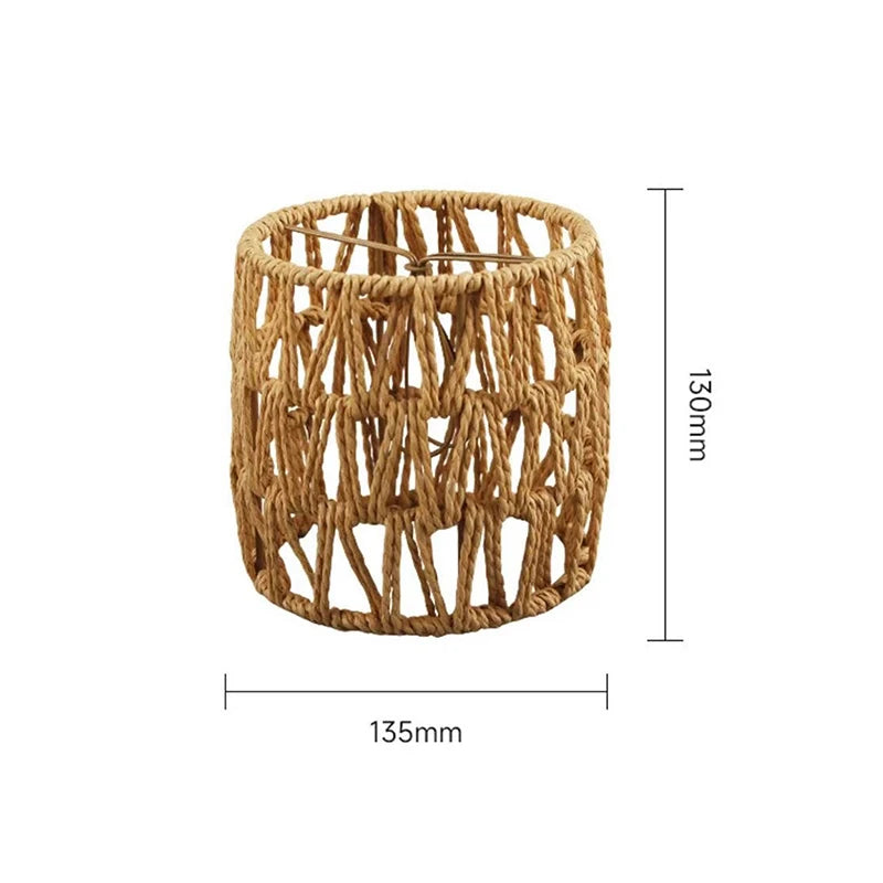 Vintage Handmade Woven Rattan Lampshade – Hanging Light Shade Hanging Lamp Shade Axl A7