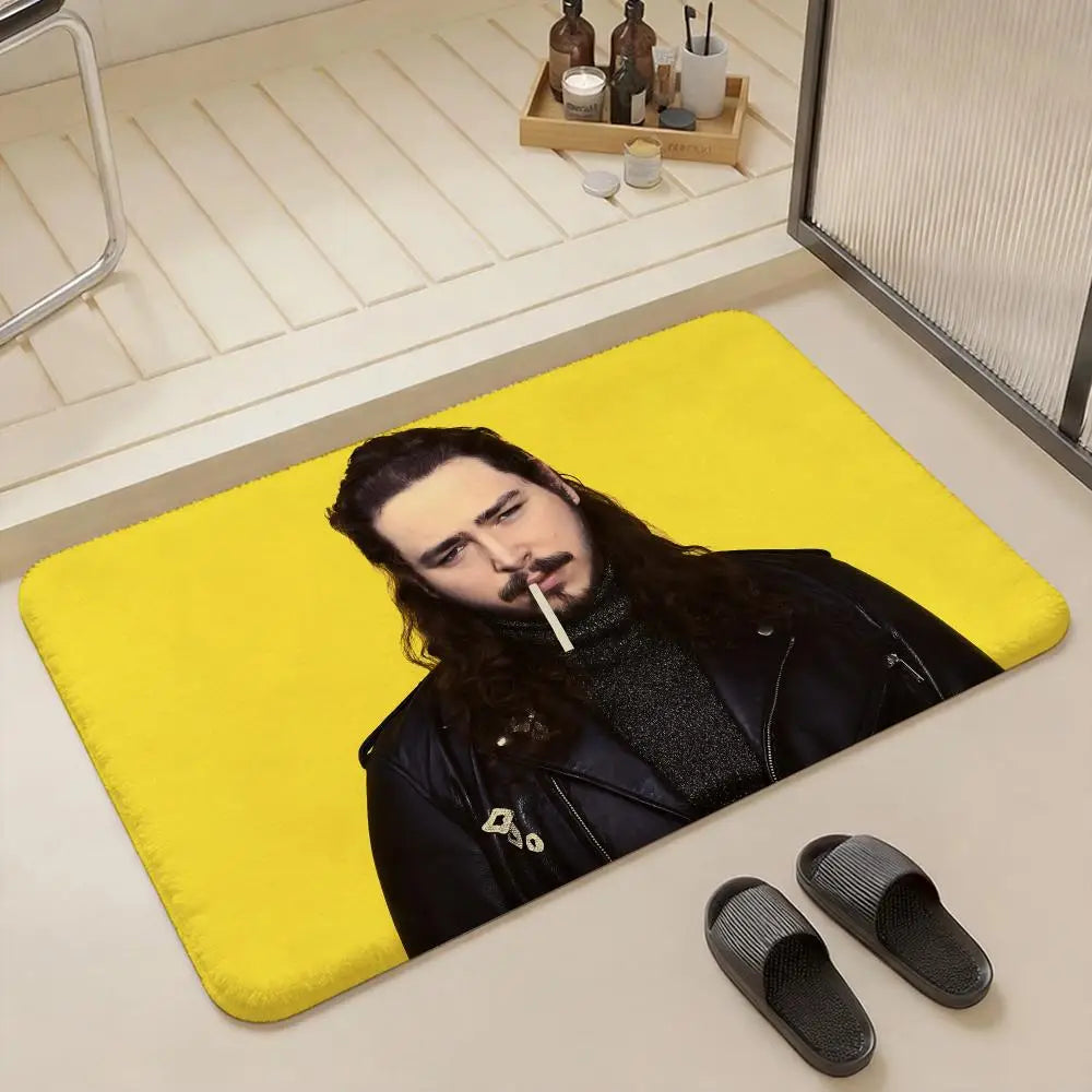 Post Malone Flannel Floor Mat – Non-Slip Soft Plush Indoor Rug Indoor Floor Mat Axl