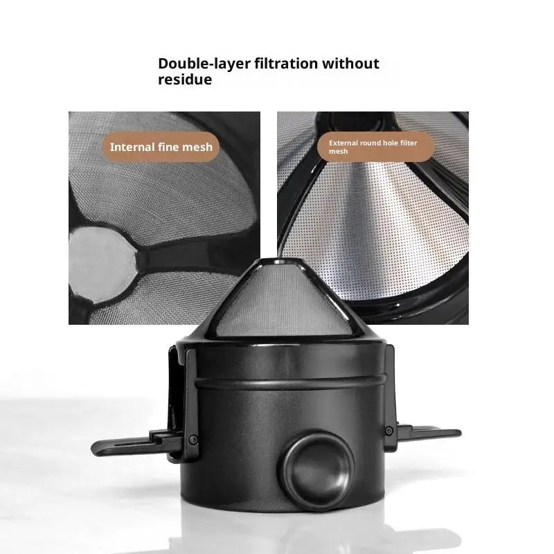 Foldable Titanium Coffee Dripper – Reusable, No Paper Filter Coffee Dripper Axl