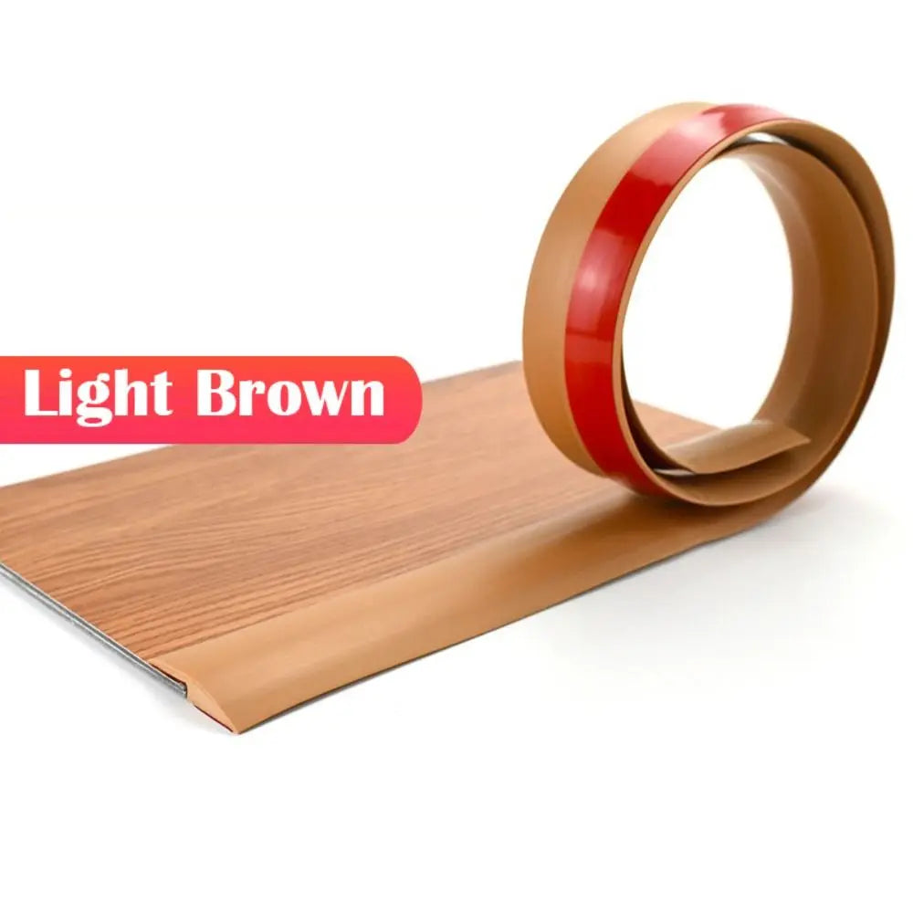 Self-Adhesive PVC Floor Transition Strip – 100cm Threshold Cover Floor Transition Strip Axl Light Brown