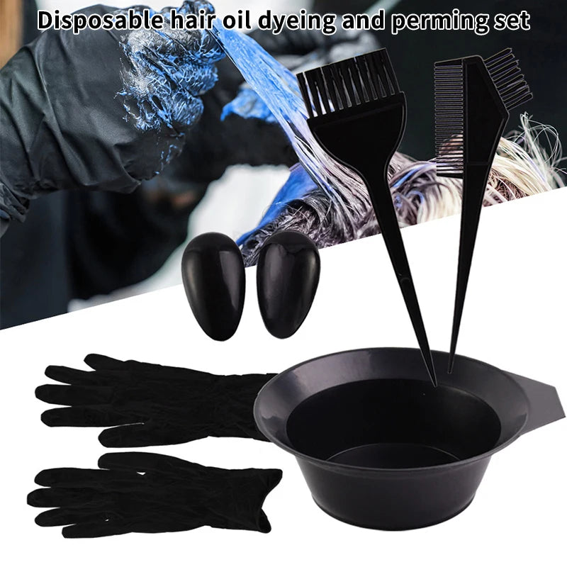 Hair Coloring Kit – Dye Comb, Bowl, Brush & Clips | 5/7/9 Pc Hair Coloring Kit Axl