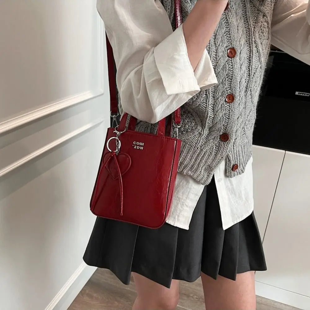 Women's PU Leather Crossbody Bag – Small Square Shoulder Purse Crossbody Shoulder Bag Axl