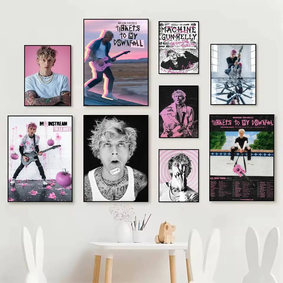 Machine Gun Kelly HD Poster – Self-Adhesive Waterproof Wall Art Wall Art Poster Axl