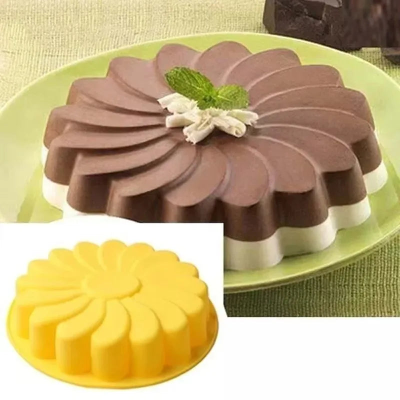 3D Sunflower Silicone Cake Mold – Petal Baking Pan & DIY Tray Silicone Cake Mold Axl