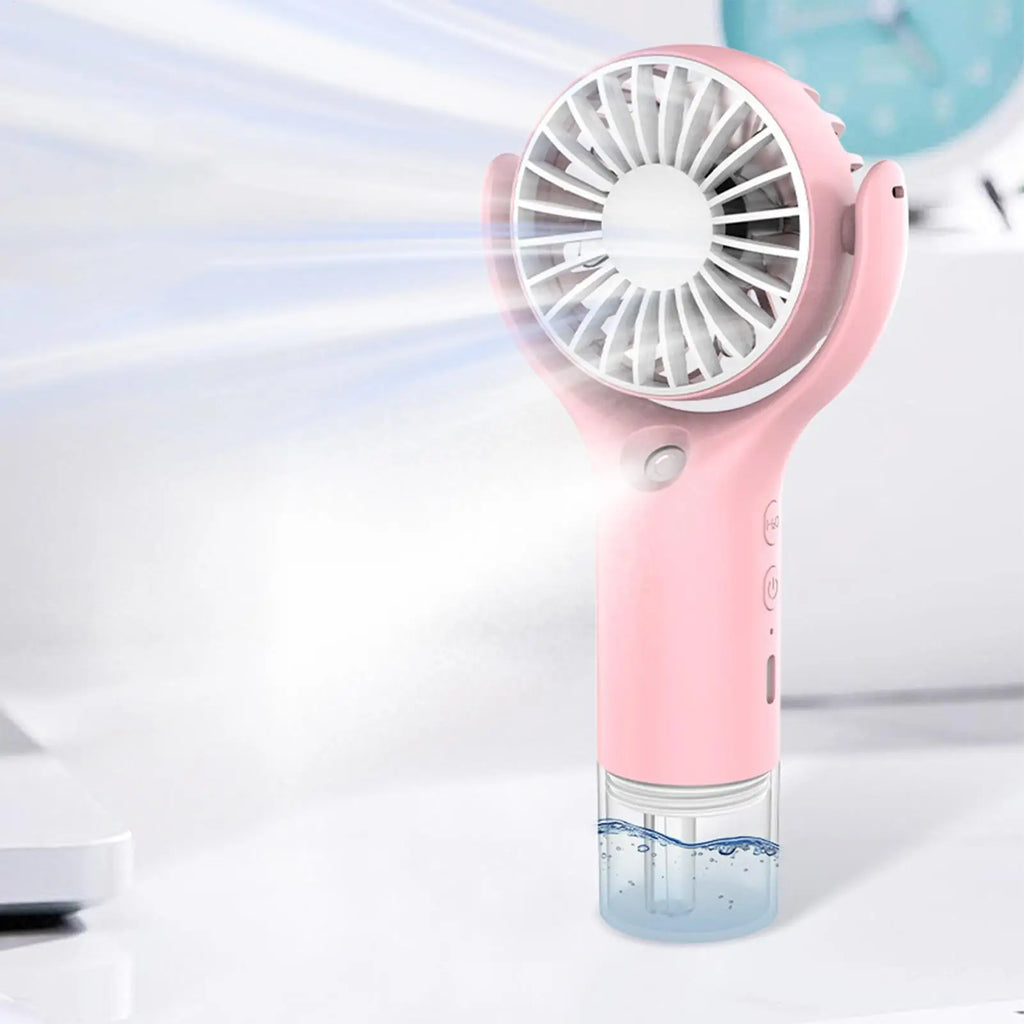 Portable Mini Handheld Mist Fan – USB Rechargeable Water Spray Handheld Mist Fan Axl