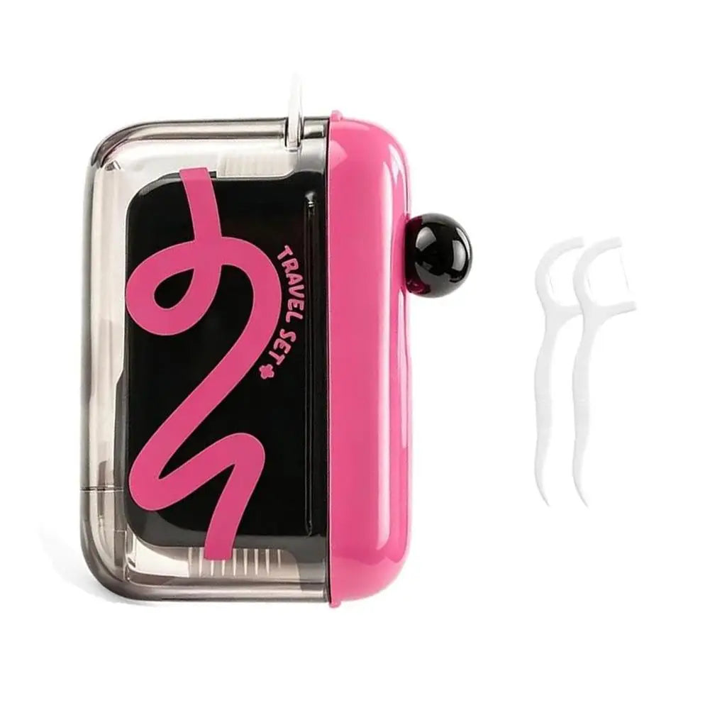 Automatic Pop-Up Dental Floss Pick Dispenser Travel Case Floss Pick Dispenser Axl black