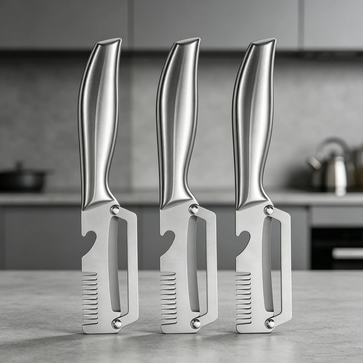 Stainless Steel Vegetable Peeler – Non-Slip Multi-Use Kitchen Tool Vegetable Peeler Axl 3pcs A