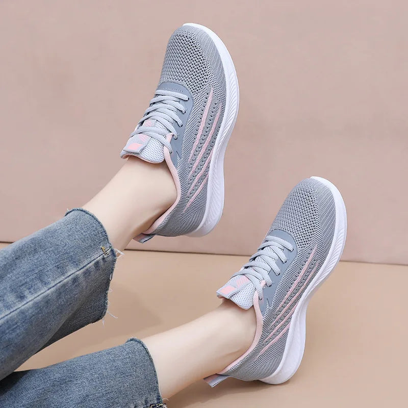 Women's Air Mesh Casual Sneakers – Anti-Slip Flat Shoes Casual Sneakers Axl