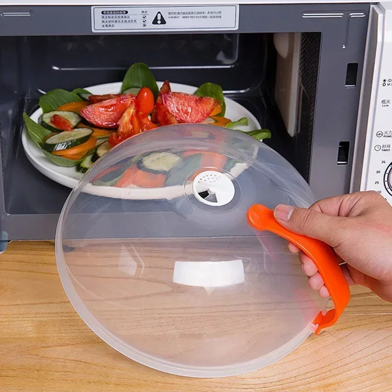 Reusable Microwave Food Cover with Steam Vents – 26cm Splatter Guard Microwave Splatter Cover Axl