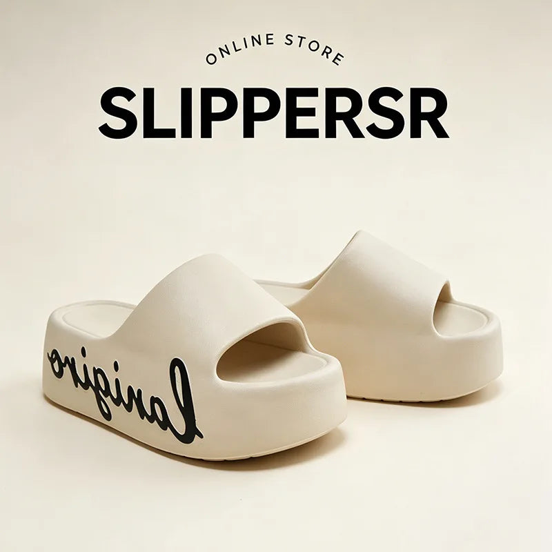 Women's Chunky Platform Sandals – Anti-Slip Letter Print Platform Sandals Axl