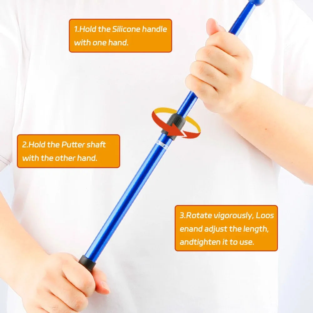 Telescopic Double-Sided Golf Putter – Adjustable for All Ages Golf Training Putter Axl