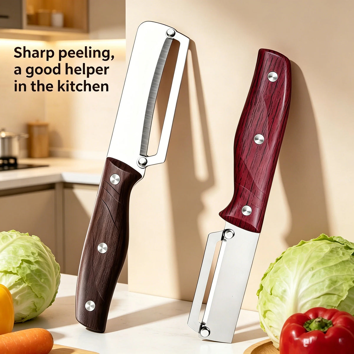 Sugarcane Peeler & Multi-Use Stainless Steel Scraper Knife Kitchen Peeler Knife Axl