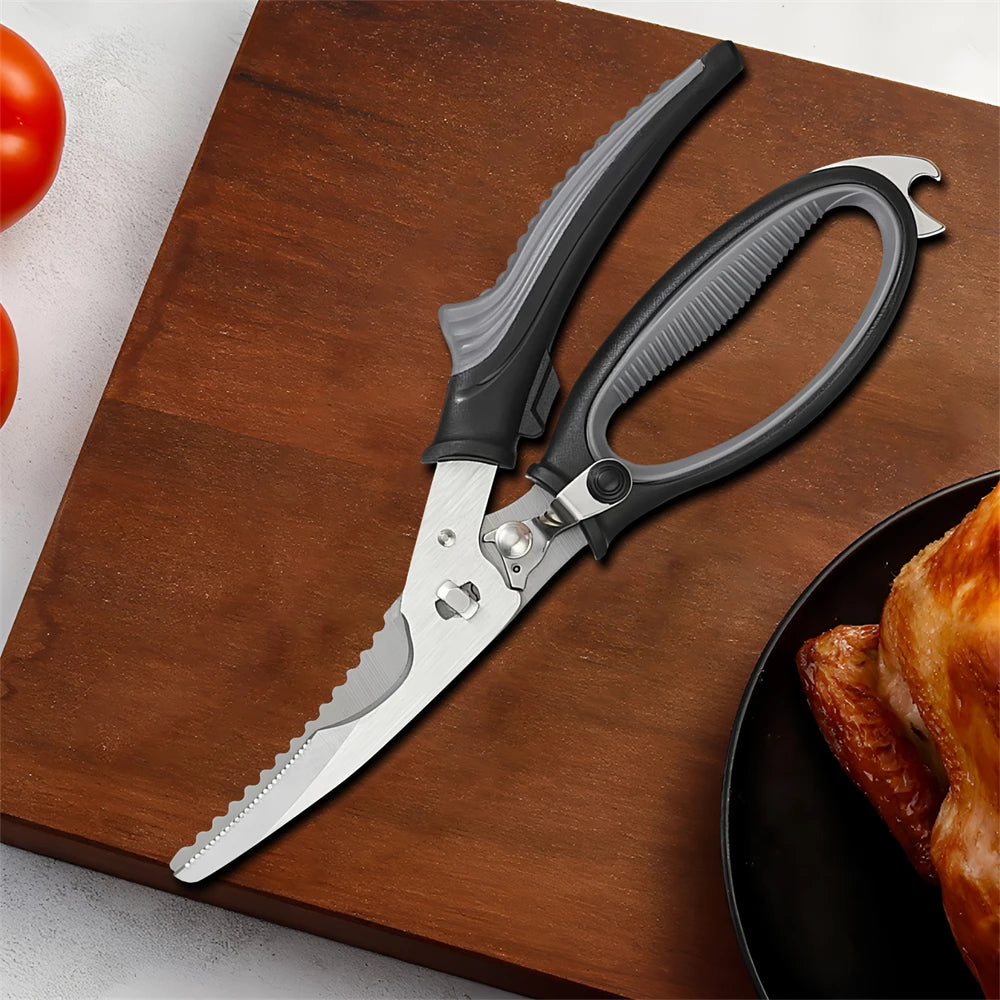 Stainless Steel Kitchen Scissors – Chicken Bone & Food Cutter Kitchen Scissors Axl Kitchen Scissors