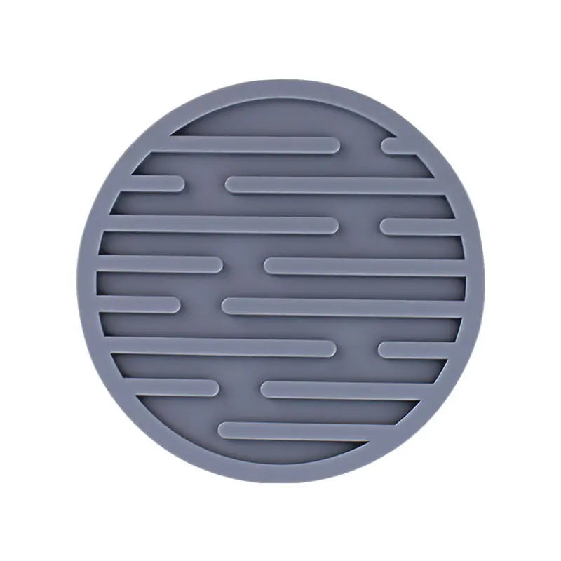 Round Silicone Coasters – Heat-Resistant Non-Slip Cup Mats Silicone Coasters Axl Gray onesize