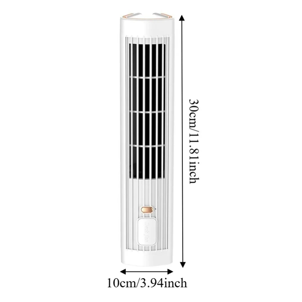 Portable Bladeless Tower Fan – 3-Speed Quiet USB-C Desk Fan Portable Tower Fan Axl