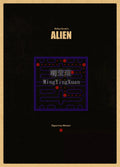 Alien 1979 Classic Movie Poster – Kraft Paper Wall Art Movie Wall Poster Axl 1 30x20cm