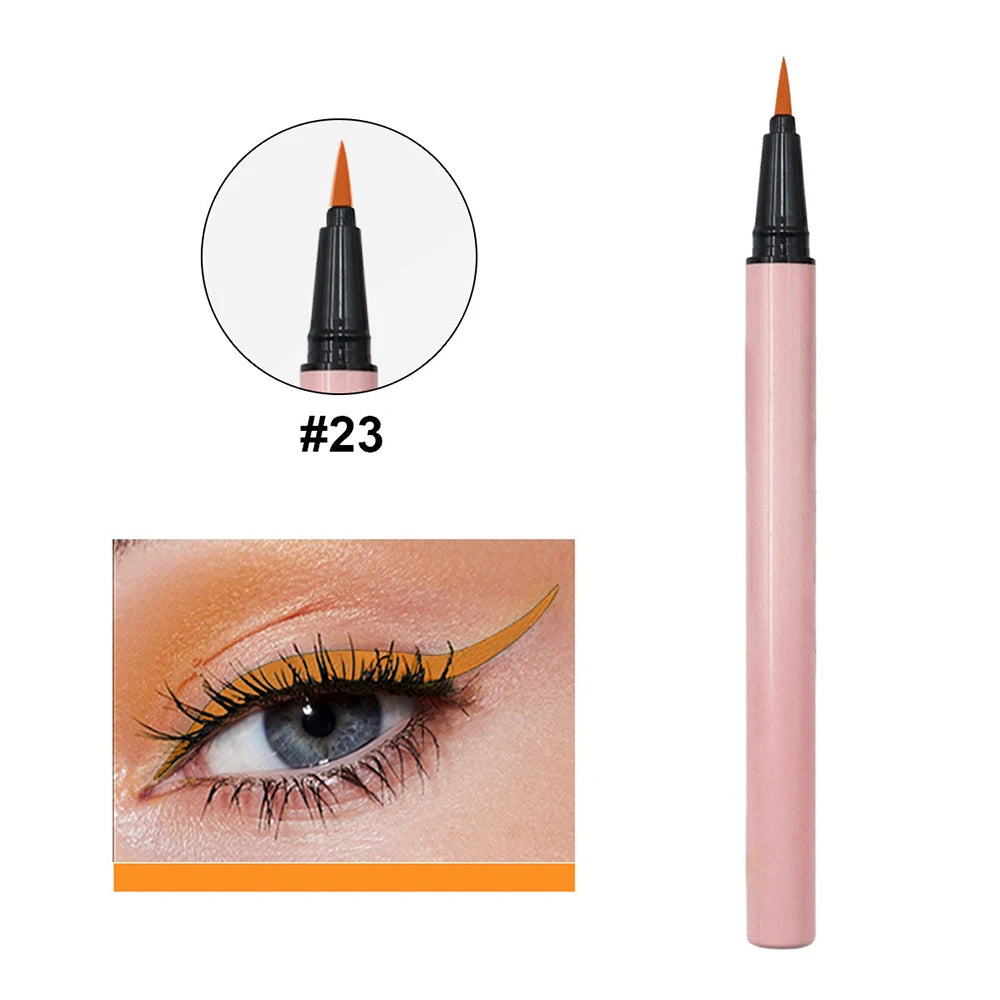 Waterproof Liquid Eyeliner Pink Tube – Smudge-Proof, Vegan Liquid Eyeliner Axl 23 40pcs with logo