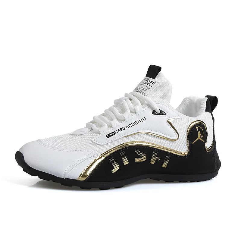 YBQJOO Men's Breathable Casual Sneakers | Anti-Slip Lace-Up Men's Casual Sneakers Axl