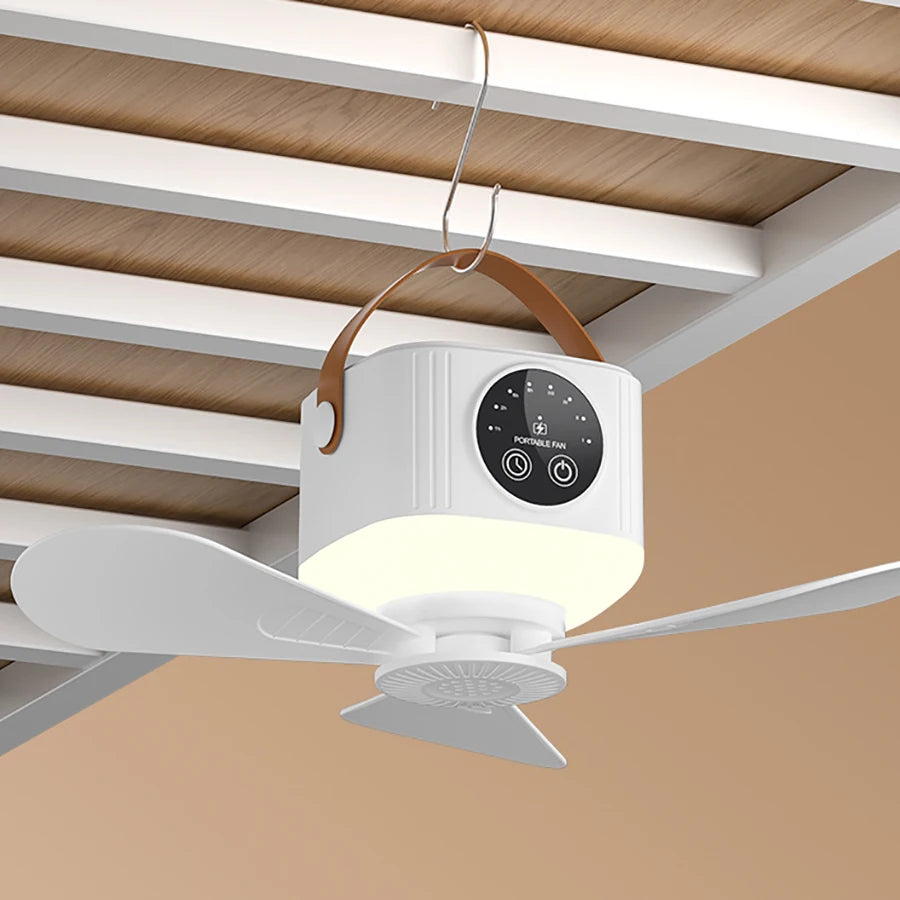 USB Portable Ceiling Fan – Timer, Night Light & 4 Speeds Portable Ceiling Fan Axl