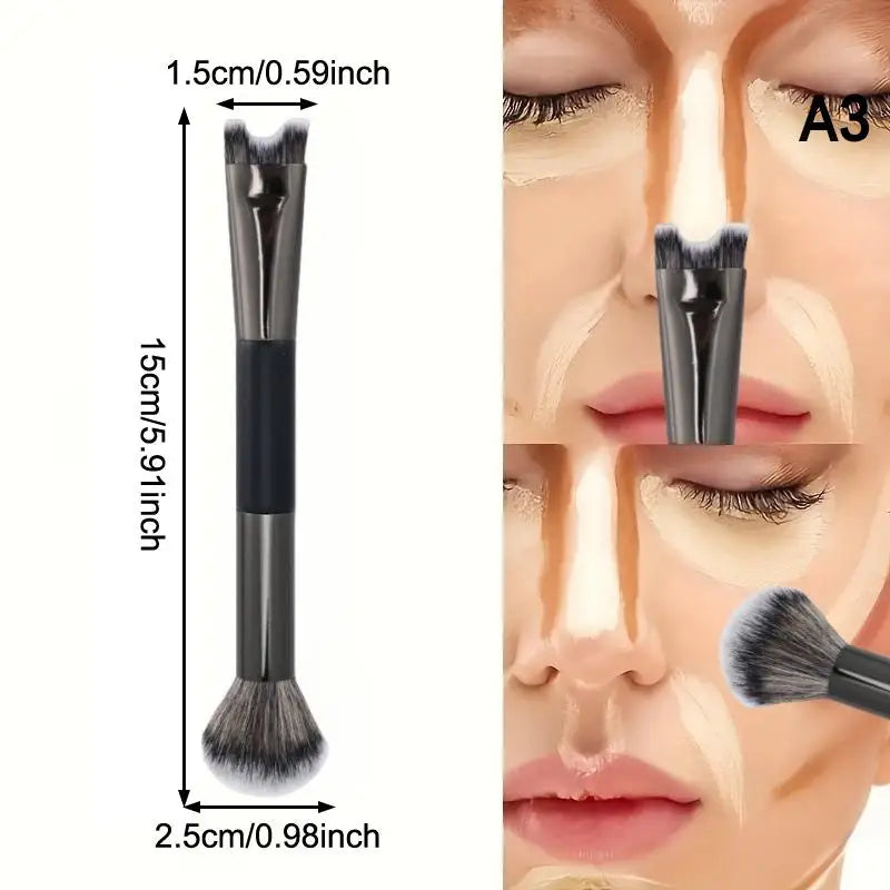 U-Shaped Dual Head Nose Contour Brush Set | Sculpting Tool Makeup Brush Set Axl A3