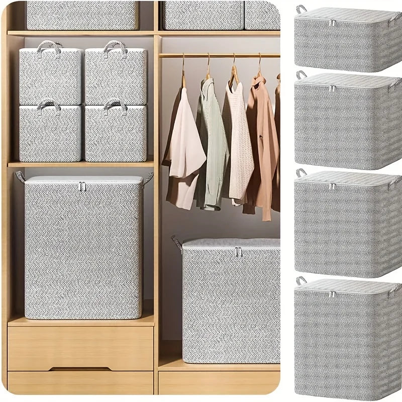 Extra Large Storage Chest with Lid – 110L/220L Fabric Organizer Fabric Storage Chest Axl