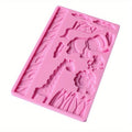 Zoo Animal Fondant Cake Mold – Silicone Embosser Baking Tool Fondant Cake Mold Axl Color Random
