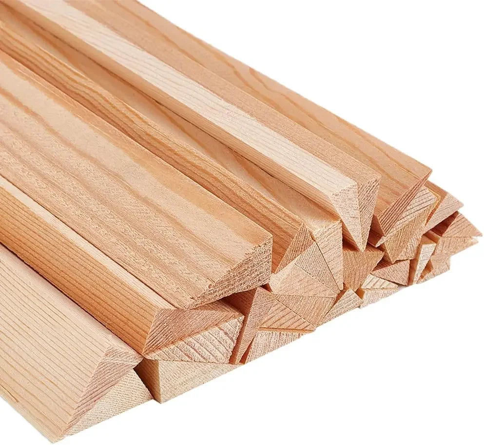 34 Pcs Unfinished Triangle Wood Dowel Rods – 5 Sizes, 7.9 In Wood Craft Dowels Axl AECH04-15571