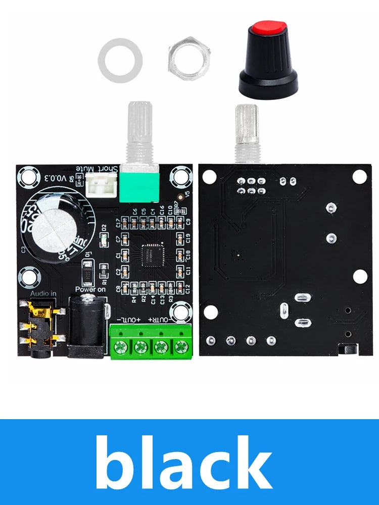 PAM8610 12V Mini Stereo Amplifier Board 2×10W Class D Hi-Fi Stereo Amplifier Board Axl black