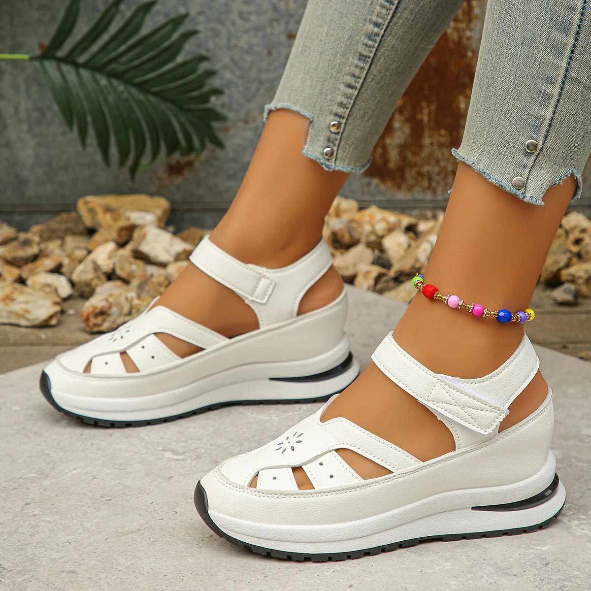 HAJINK Women's Roman Flat Sandals – Lightweight Casual Shoes Women's Flat Sandals Axl