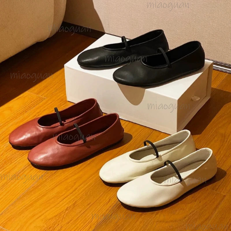Women's Mary Jane Ballet Flats – Slip-On Round Toe Loafers Ballet Flats Axl