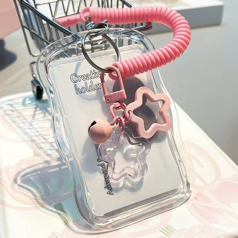 Kpop Photo Card Holder Clear PVC Badge Case & Keychain Photo Card Holder Axl