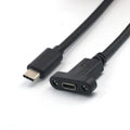 USB-C Panel Mount Extension Cable – Screw Lock Male to Female USB-C Extension Cable Axl 1M